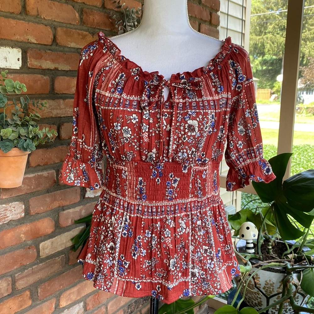 Floral Boho Top
